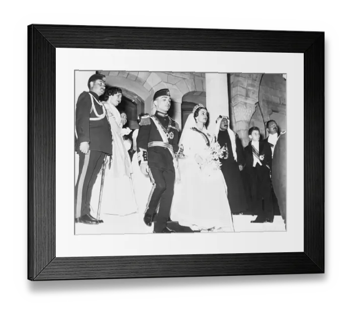 Framed Print : King Hussein and Princess Dina Framed Print : King Hussein and Princess Dina