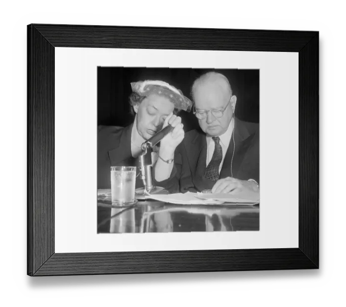 Framed Print : Herbert Hoover and Bernice Miller Conversing Framed Print : Herbert Hoover and Bernice Miller Conversing