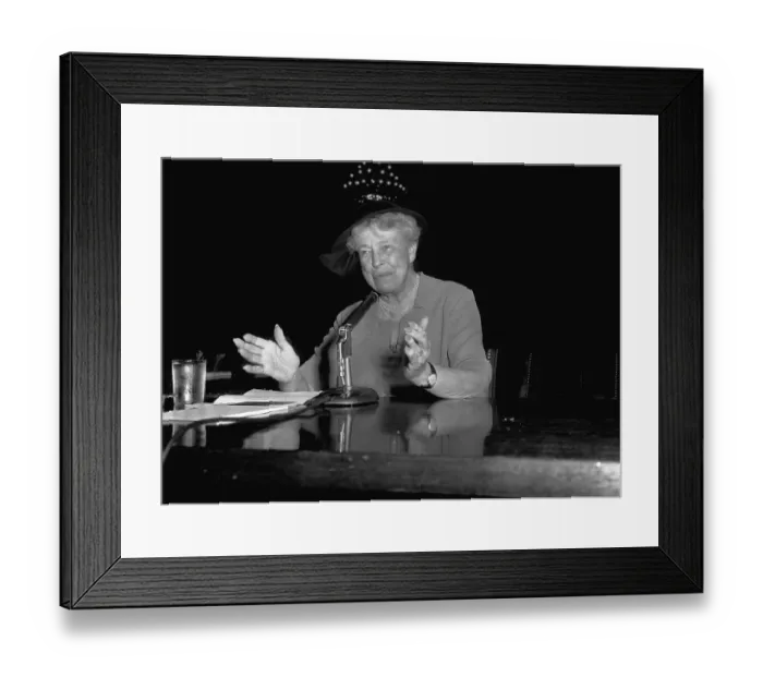 Framed Print : Eleanor Roosevelt Speaking Framed Print : Eleanor Roosevelt Speaking