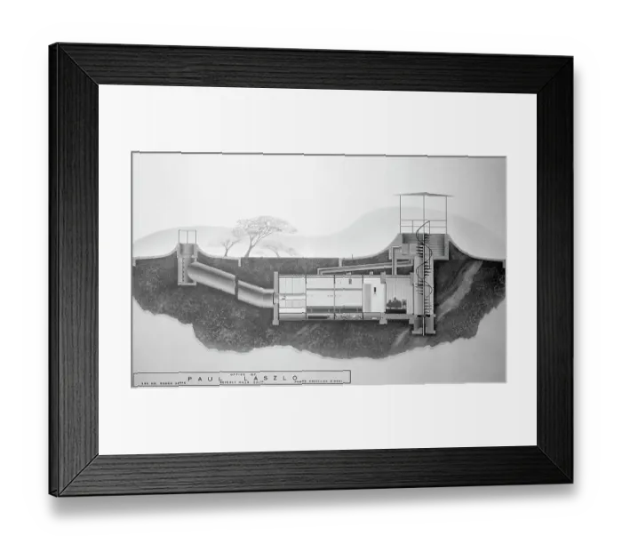 Framed Print : Bomb Shelter Design-Cross Section Illustration Framed Print : Bomb Shelter Design-Cross Section Illustration
