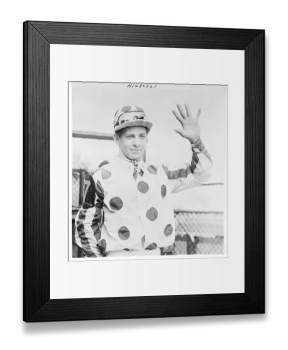 Framed Print : Willie Hartrack Holding Up His Hand