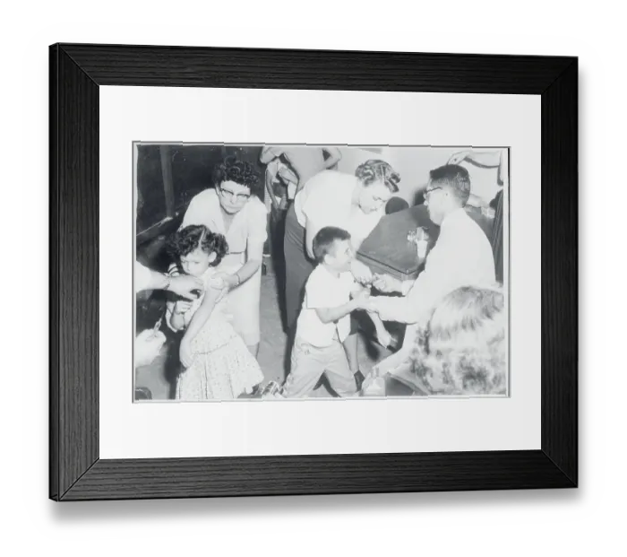 Framed Print : Children Receiving Immunizations Framed Print : Children Receiving Immunizations