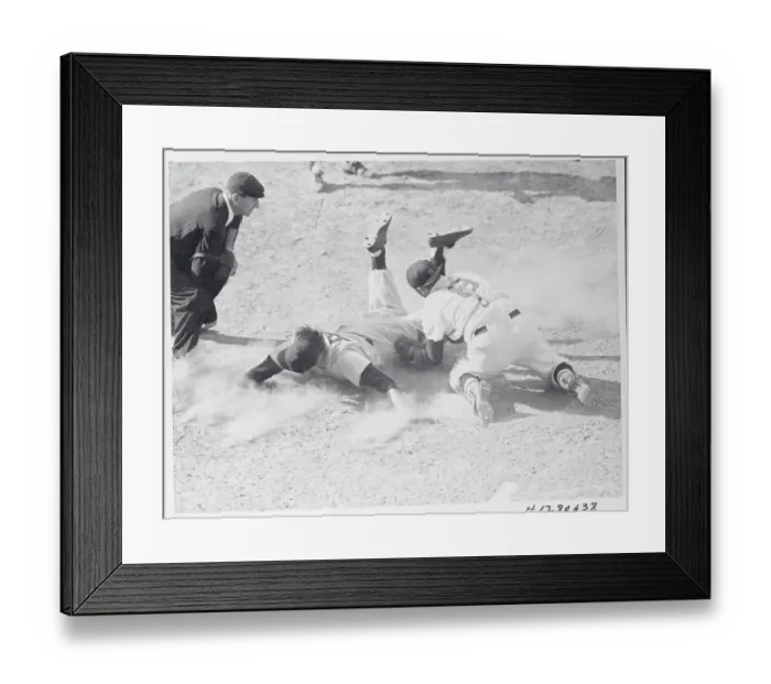 Framed Print : Sammy White Tagging Out Irv Noren Framed Print : Sammy White Tagging Out Irv Noren