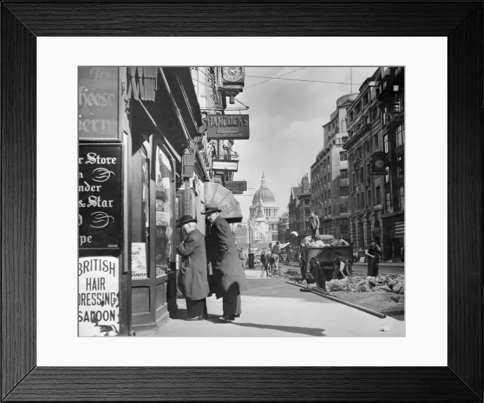 Framed Print : Two Men Window Shopping Framed Print : Two Men Window Shopping