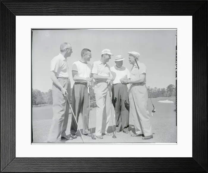 Framed Print : President Eisenhower Chatting with Golfers Framed Print : President Eisenhower Chatting with Golfers