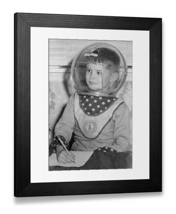 Framed Print : Little Boy in a Space Suit Framed Print : Little Boy in a Space Suit
