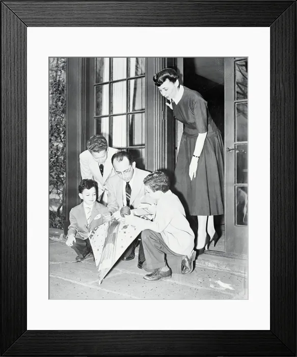 Framed Print : Dr. Jonas Salk and Family Framed Print : Dr. Jonas Salk and Family