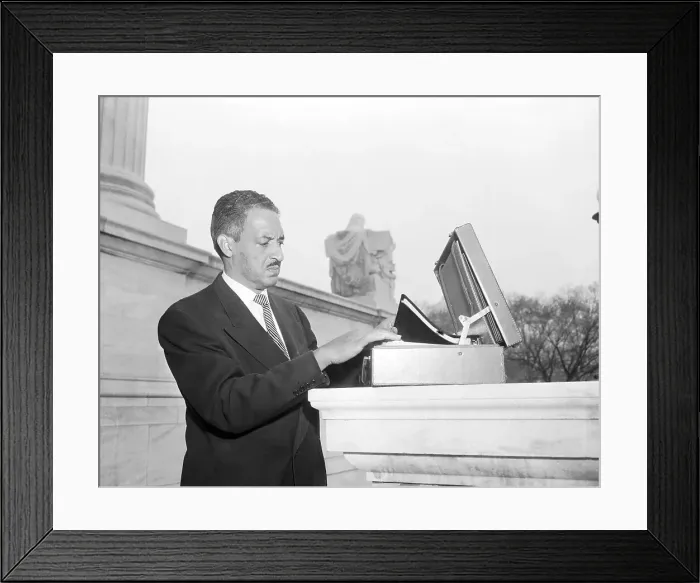 Framed Print : Thurgood Marshall Gathering His Papers Framed Print : Thurgood Marshall Gathering His Papers