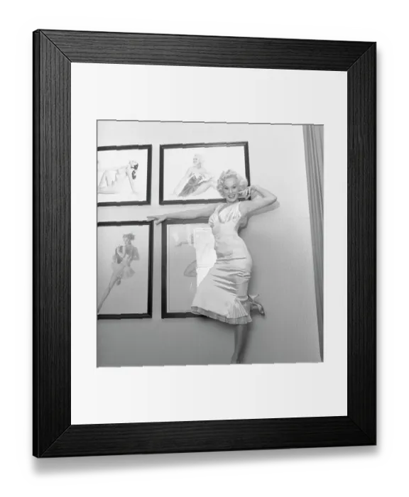 Framed Print : Mamie Van Doren Posing with One Foot Against The Wall Framed Print : Mamie Van Doren Posing with One Foot Against The Wall
