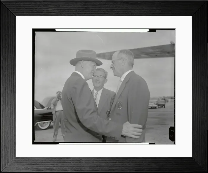 Framed Print : President Eisenhower with National Golf Course Members