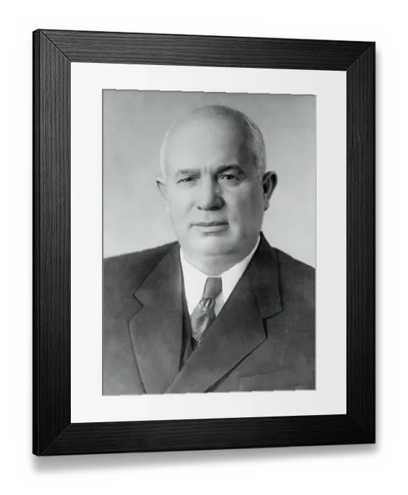 Framed Print : Portrait of Nikita Khrushchev Framed Print : Portrait of Nikita Khrushchev