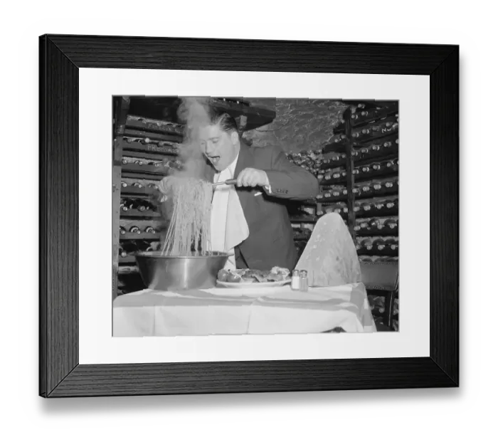 Framed Print : Don Cockell Eating Spaghetti Framed Print : Don Cockell Eating Spaghetti
