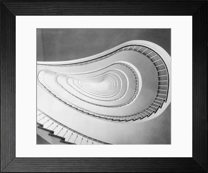 Framed Print : Overhead View of Staircase Framed Print : Overhead View of Staircase