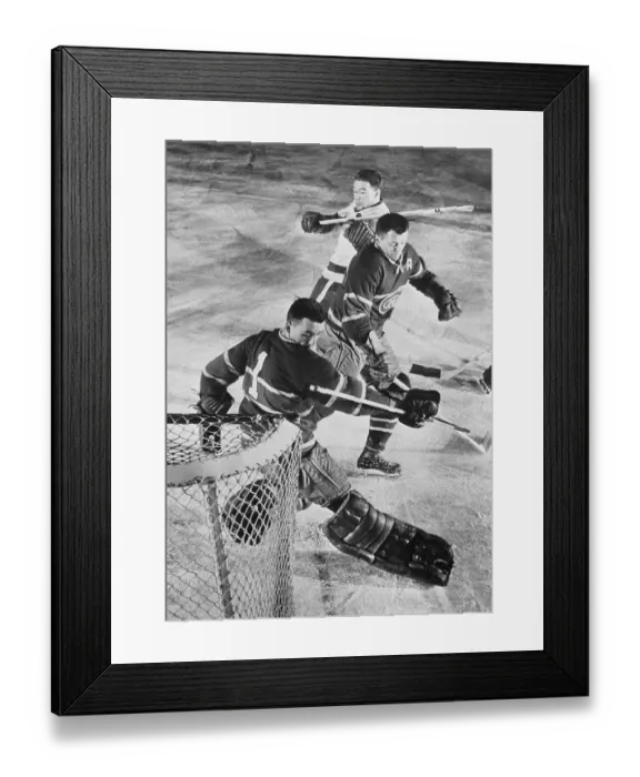 Framed Print : Marcel Pronovost Scoring Against the Canadiens Framed Print : Marcel Pronovost Scoring Against the Canadiens
