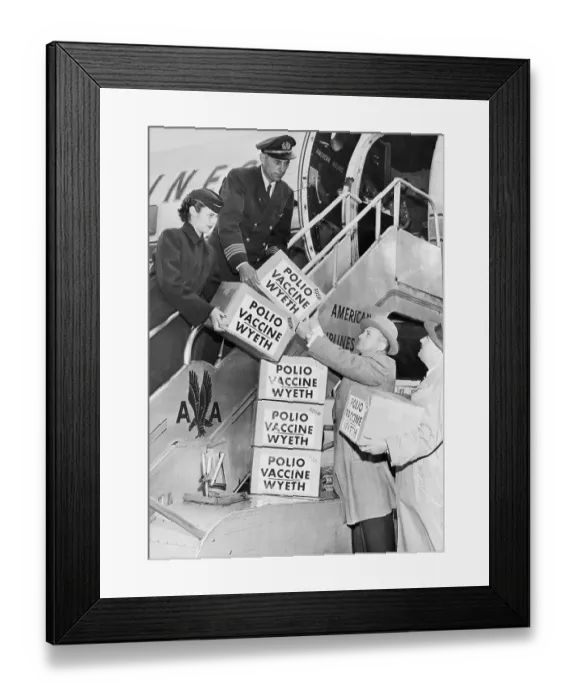 Framed Print : Polio Vaccine Being Shipped To West Framed Print : Polio Vaccine Being Shipped To West