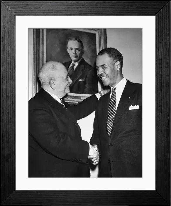 Framed Print : Arthur Spingarn Shaking Hands with Roy Wilkins Framed Print : Arthur Spingarn Shaking Hands with Roy Wilkins