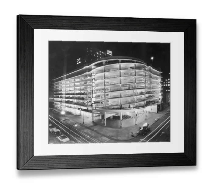 Framed Print : Exterior View of Parking Garage Framed Print : Exterior View of Parking Garage