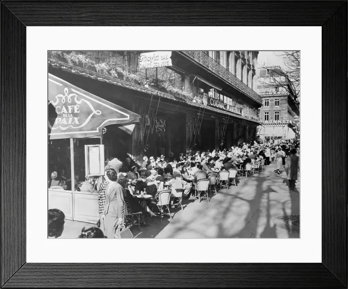 Framed Print : People Eating at Sidewalk Cafe Framed Print : People Eating at Sidewalk Cafe