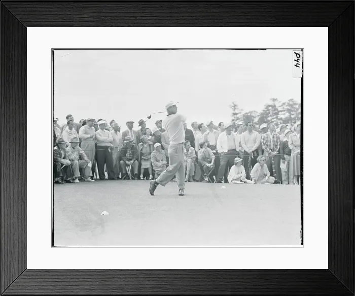 Framed Print : Robert Riegel Swinging Golf Club