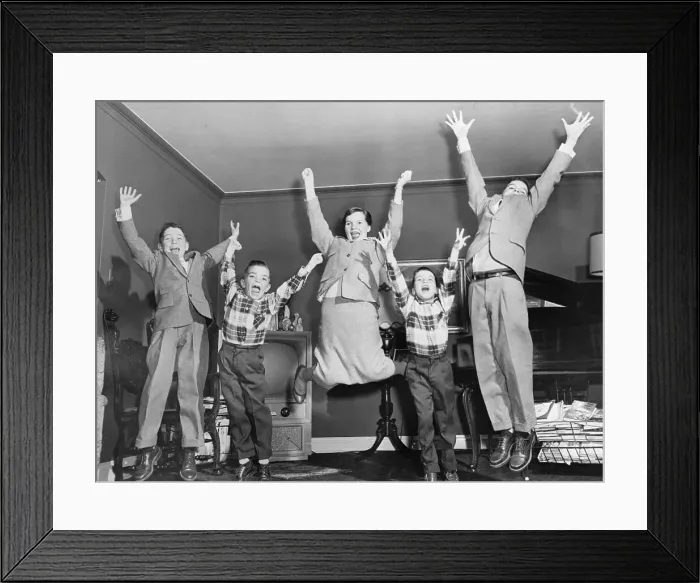 Framed Print : Children Jumping for Joy Framed Print : Children Jumping for Joy