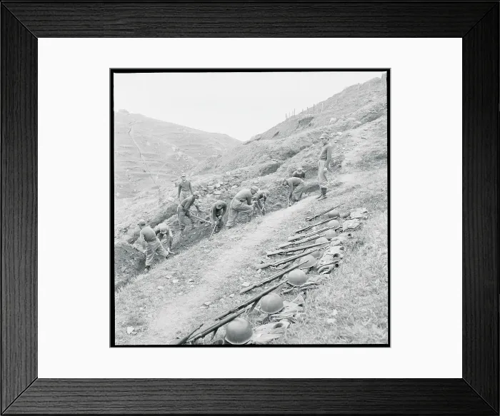Framed Print : Soldiers Digging Trenches Framed Print : Soldiers Digging Trenches