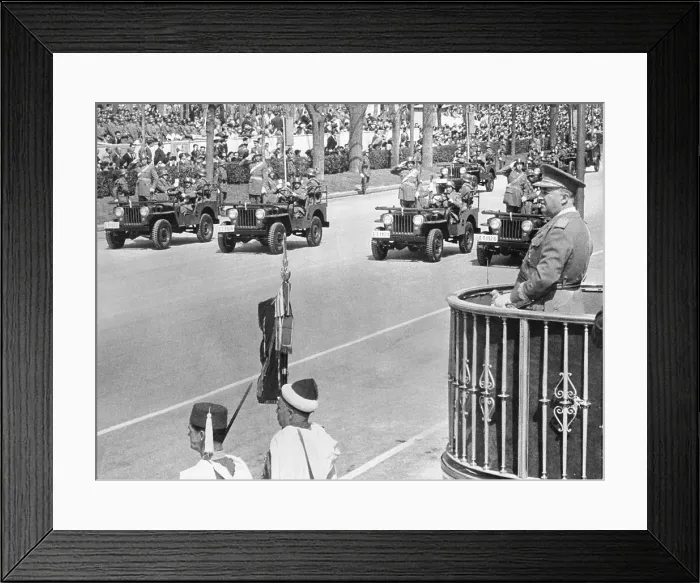 Framed Print : Franco Reviewing Parade Framed Print : Franco Reviewing Parade