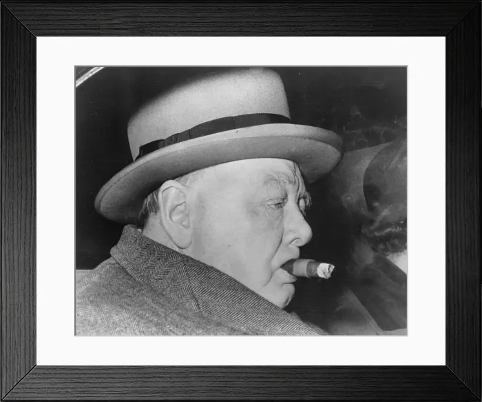 Framed Print : Portrait of Sir Winston Churchill Framed Print : Portrait of Sir Winston Churchill