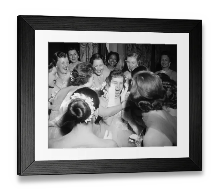 Framed Print : Woman Reacting with Joy Framed Print : Woman Reacting with Joy