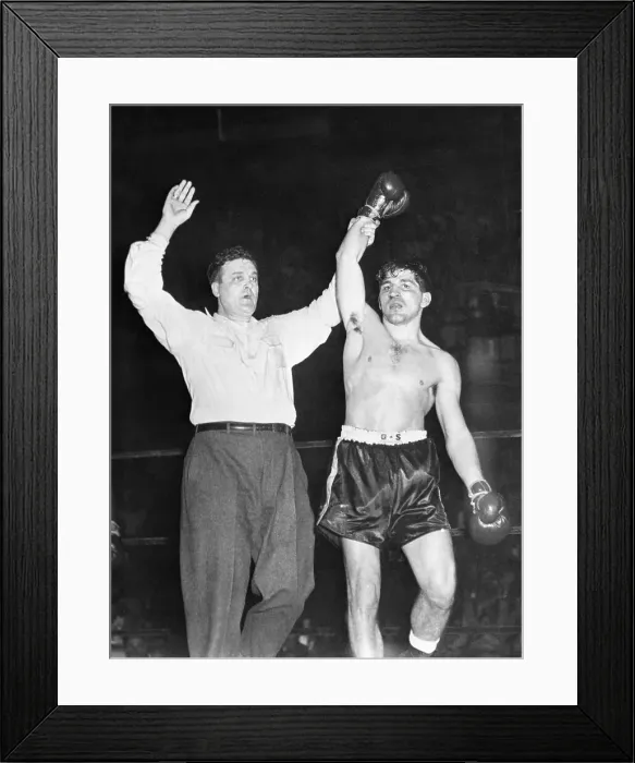 Framed Print : Referee Holding Up Tony DeMarco's Arm Framed Print : Referee Holding Up Tony DeMarco's Arm