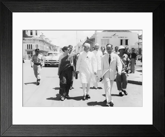 Framed Print : Nehru and Indira Gandhi Walking Together Framed Print : Nehru and Indira Gandhi Walking Together