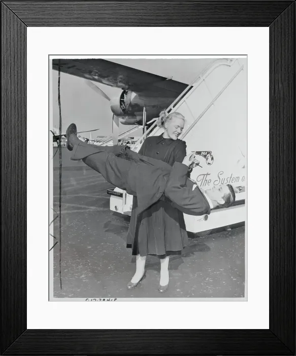 Framed Print : Woman Holding Man Framed Print : Woman Holding Man