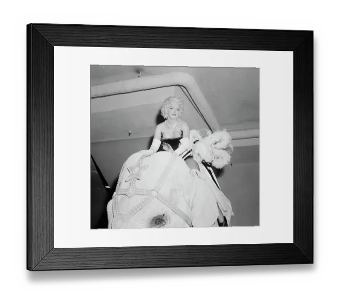 Framed Print : Marilyn Monroe Riding Elephant Framed Print : Marilyn Monroe Riding Elephant