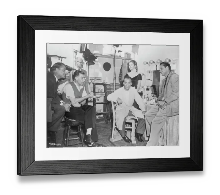 Framed Print : George Seaton Speaking with Film Crew Framed Print : George Seaton Speaking with Film Crew
