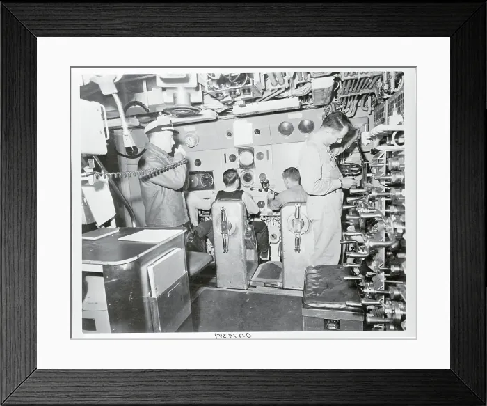 Framed Print : Sailors Operating Nuclear Powered Submarine Framed Print : Sailors Operating Nuclear Powered Submarine