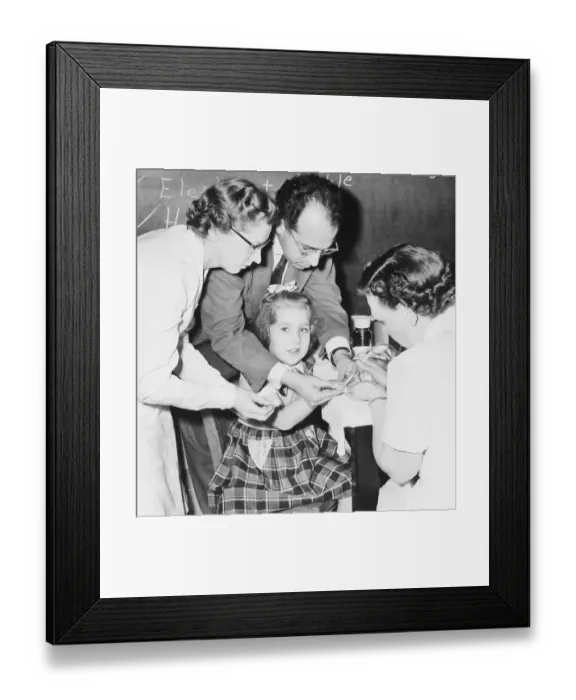 Framed Print : Jonas Salk and Nurses Administer Vaccine Framed Print : Jonas Salk and Nurses Administer Vaccine