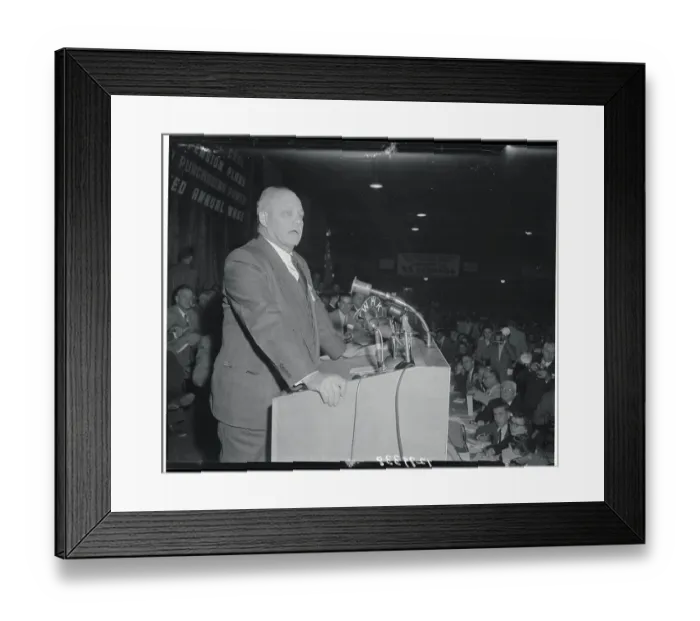 Framed Print : George Meany Giving a Speech Framed Print : George Meany Giving a Speech