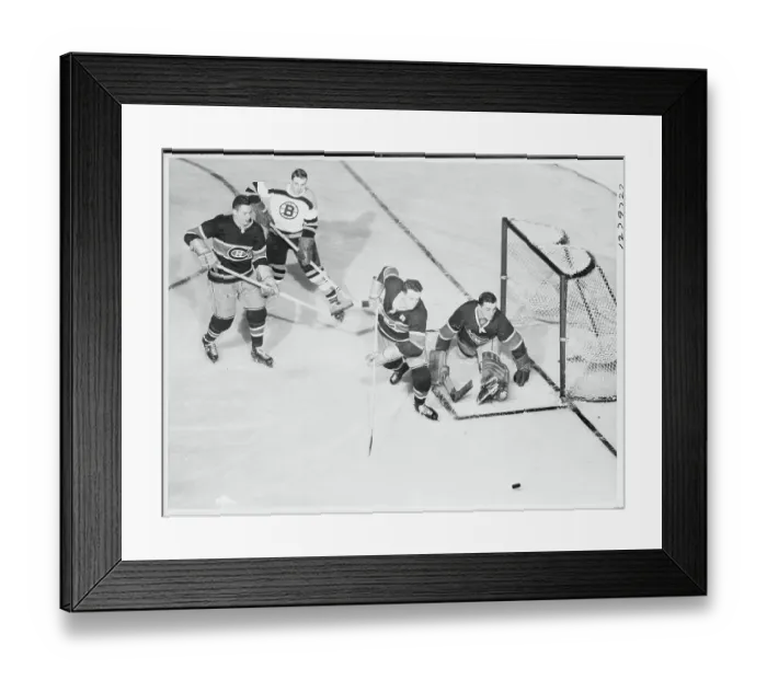 Framed Print : Jacques Plante Protecting the Goal Framed Print : Jacques Plante Protecting the Goal