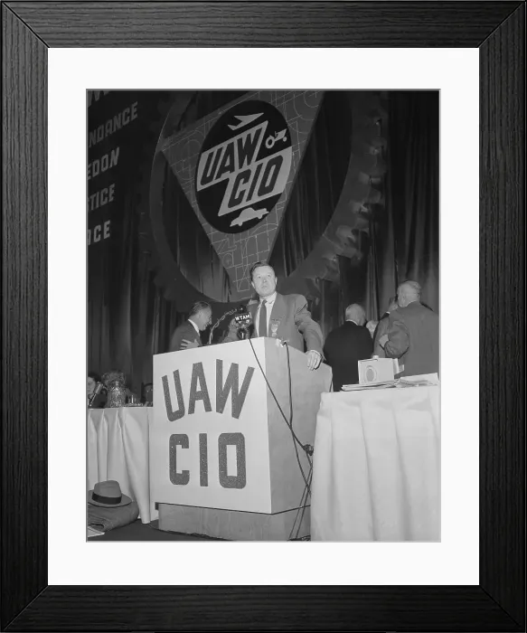 Framed Print : Walter Reuther Giving a Speech Framed Print : Walter Reuther Giving a Speech