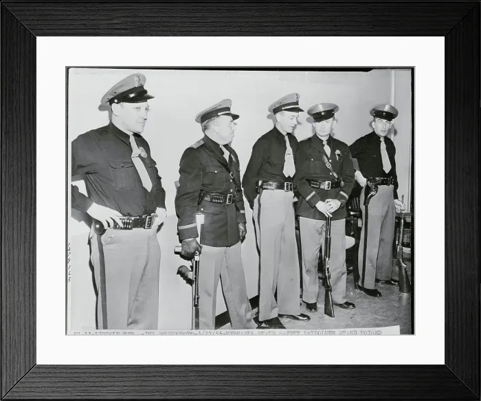Framed Print : Nebraska State Safety Patrolmen Framed Print : Nebraska State Safety Patrolmen