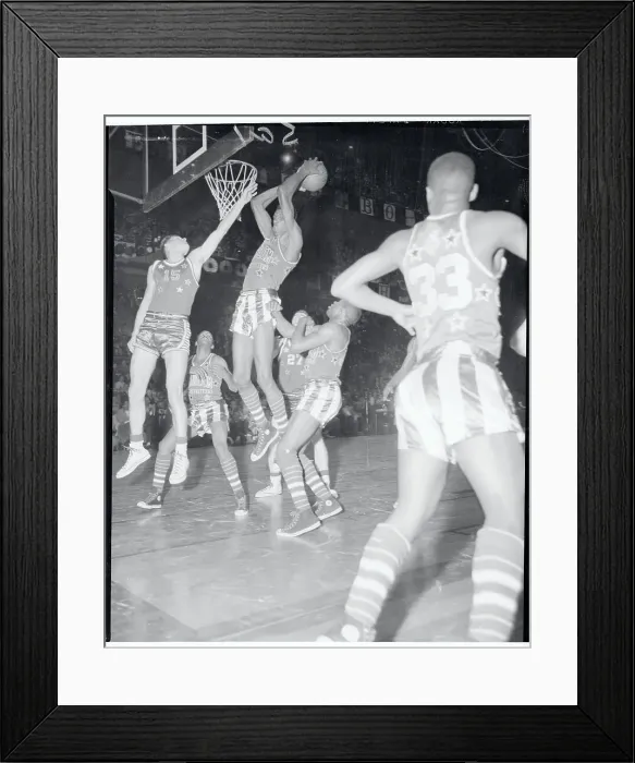 Framed Print : Tom Gola Trying to Block a Shot