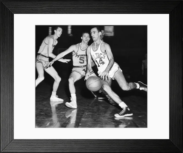 Framed Print : Bob Cousy in Action Against Syracuse Nationals Framed Print : Bob Cousy in Action Against Syracuse Nationals