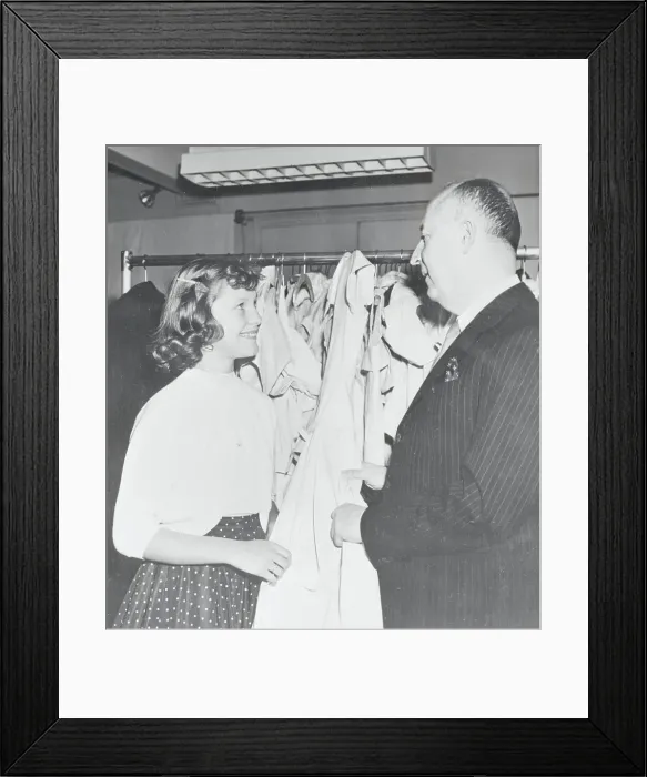 Framed Print : Christian Dior Giving Tour to Young Contest Winner Framed Print : Christian Dior Giving Tour to Young Contest Winner