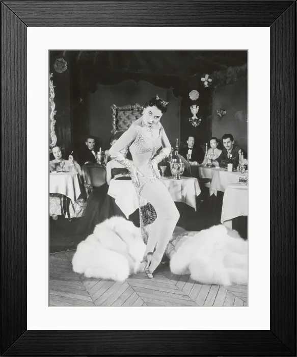 Framed Print : Ludmilla Tcherina Performing Striptease Dance Framed Print : Ludmilla Tcherina Performing Striptease Dance