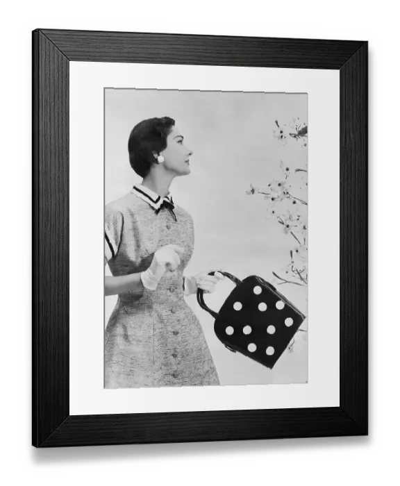 Framed Print : Model Displaying Handbag Framed Print : Model Displaying Handbag