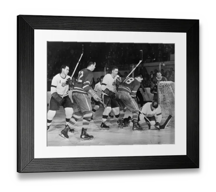 Framed Print : Terry Sawchuk Protecting the Goal Framed Print : Terry Sawchuk Protecting the Goal