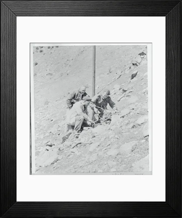Framed Print : Men Taking Readings on Uranium Finds Framed Print : Men Taking Readings on Uranium Finds