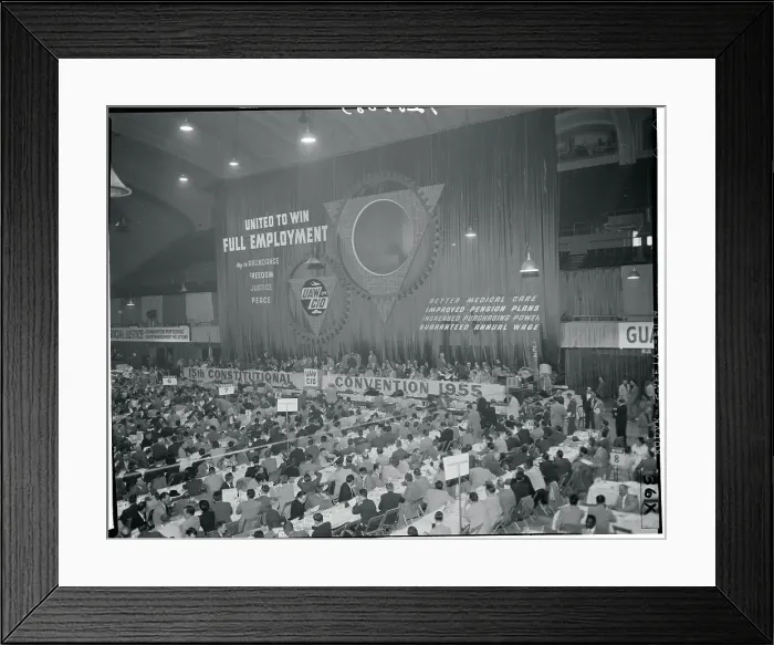Framed Print : Employment Convention in Session Framed Print : Employment Convention in Session
