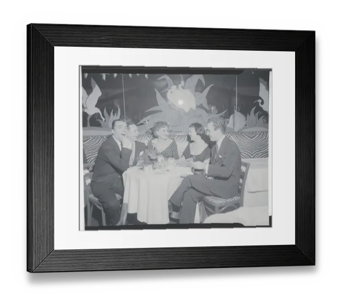 Framed Print : Hermione Gingold and Friends at Nightclub