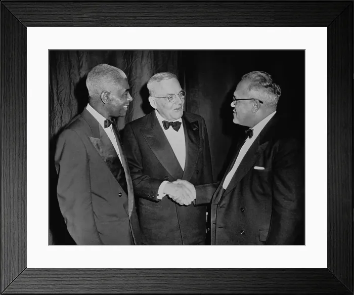 Framed Print : John Foster Dulles Shaking Hands with Frederick Patterson Framed Print : John Foster Dulles Shaking Hands with Frederick Patterson