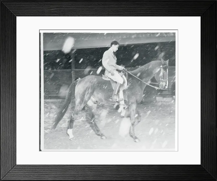 Framed Print : Prince Akihito Horseback Riding Framed Print : Prince Akihito Horseback Riding